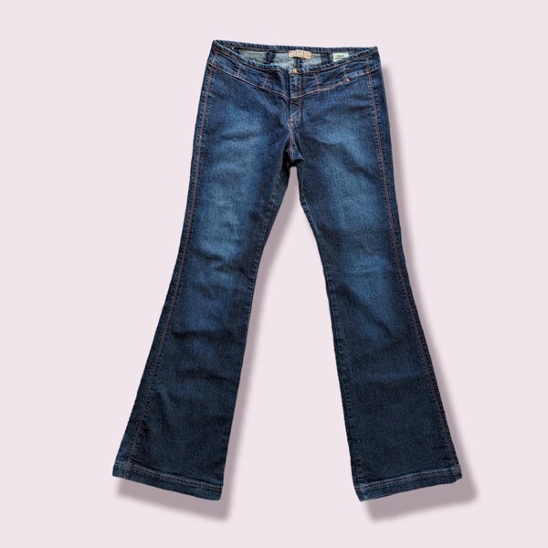 Y2k Falmer flared blue jeans size uk 14