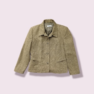 Vintage Damart Tweed jacket blazer size uk 12 chic / retro / elegant
