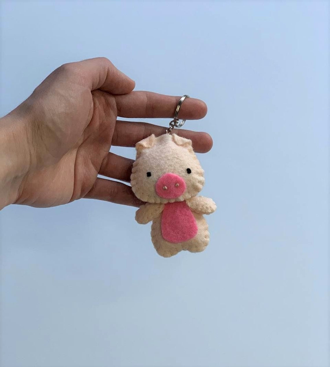 Pig Keychain Etsy