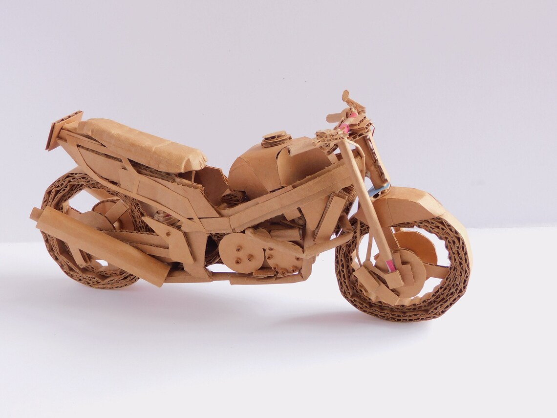 Homemade cardboard model motorcycle Suzuki Hayabusa Etsy