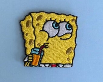 SpongeBob SquarePants Embroidered Patch Embroidery Patches Badge Iron Sew On