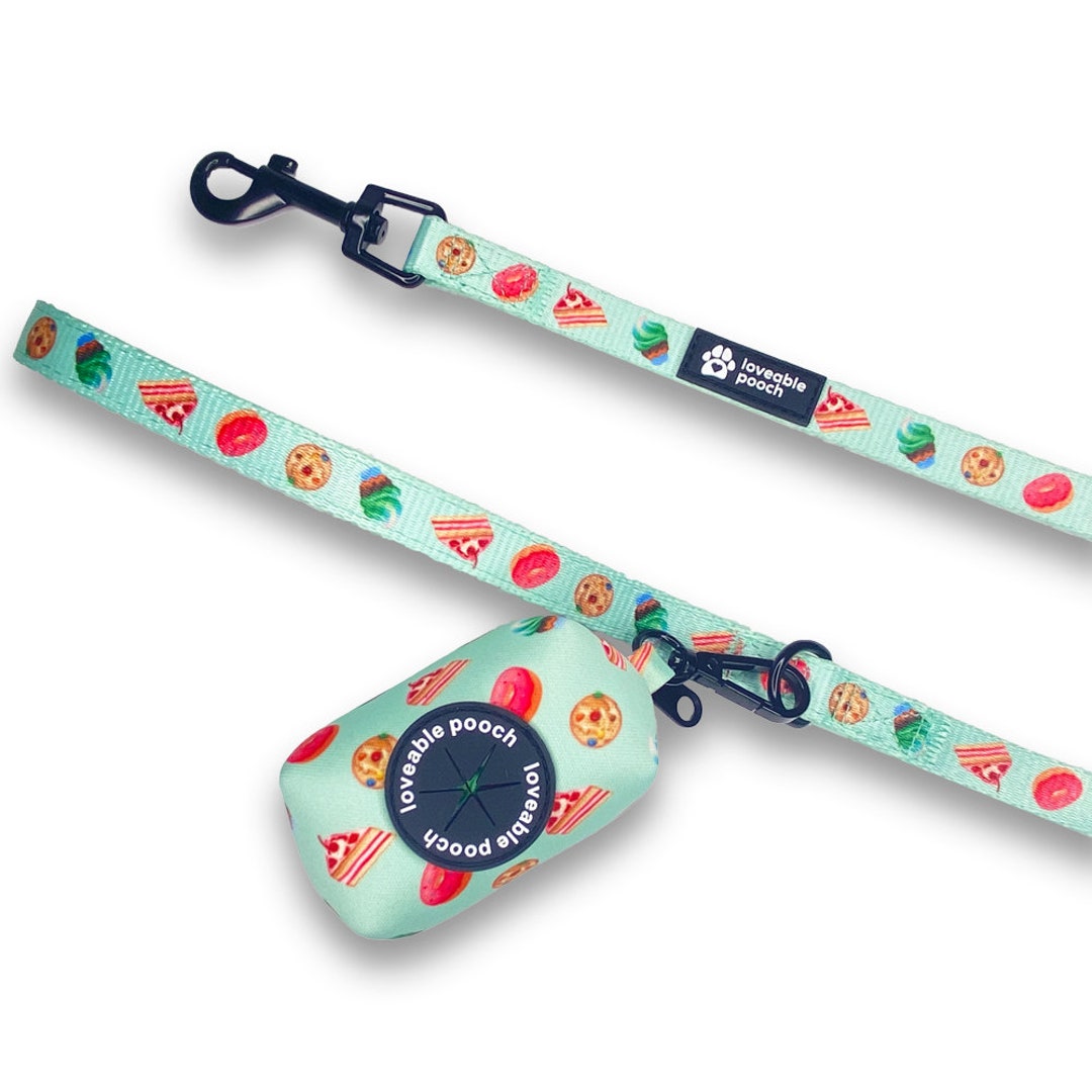 Sweet Treats Dog Leash & Poop Bag Holder Set, Dog Leash, Dog Lead, Poop