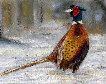 Winter Pheasant, Original Giclée Print