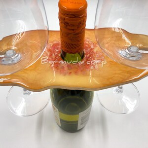 Geode Resin Wine Glass Holder, Bottle Holder, Glass Caddy, Wine Set Gift, Housewarming Gift