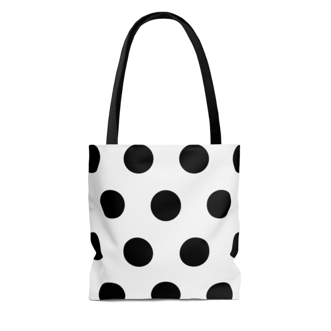 White with Black Polka Dots Tote Bag | Etsy