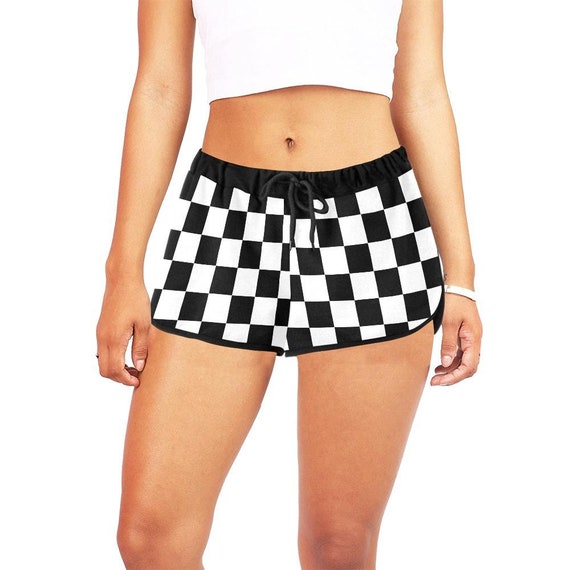 checkered print shorts