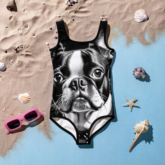 Black and White Toddler One Piece Swimsuit