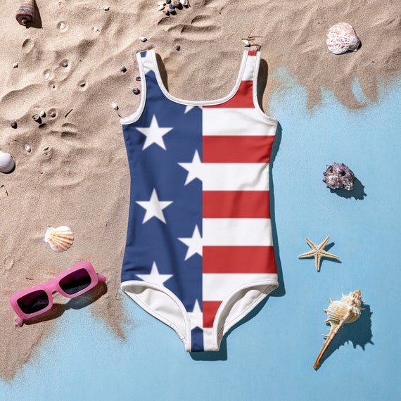 American Flag Toddler Swimsuit