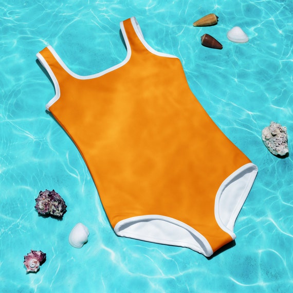 Bright Orange Kids Swimsuit