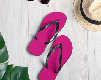 Chaussures tongs rose foncé pour adultes