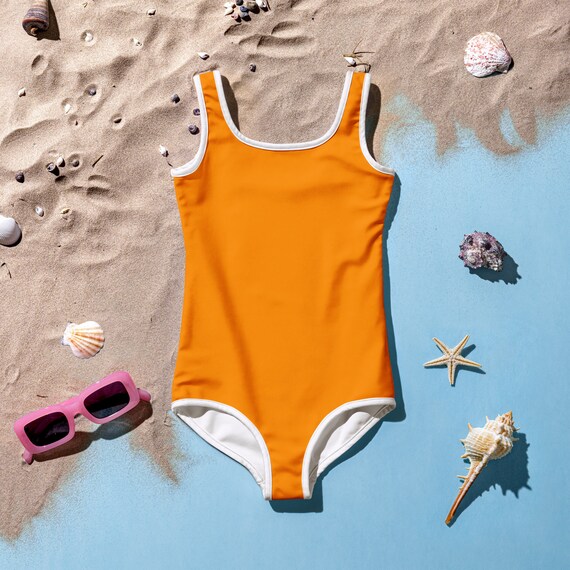 Bright Orange Toddlers Swimsuit