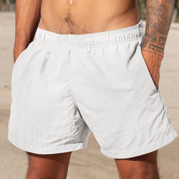 White Adult Swim Trunks