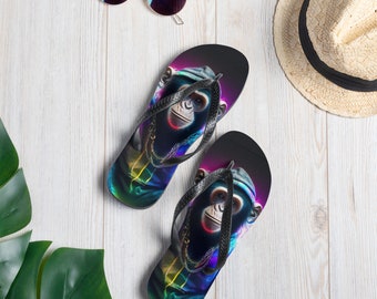 Rainbow Monkey Flip-Flops für Erwachsene