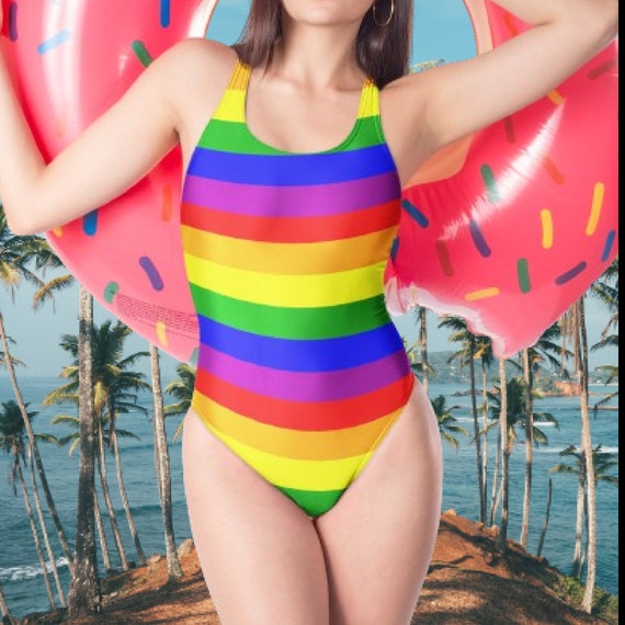Rainbow Adult One-Piece Swimsuit