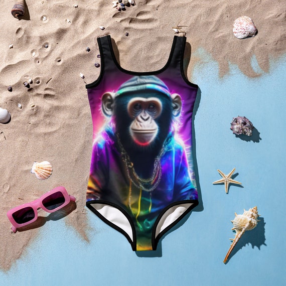 Rainbow Monkey Toddler Swimsuit