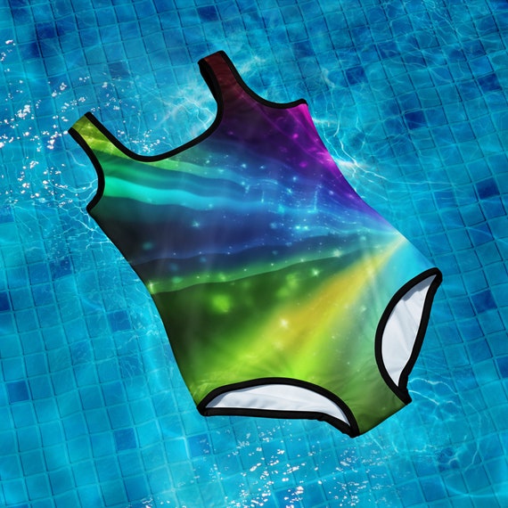 Rainbow Starburst Youth Swimsuit