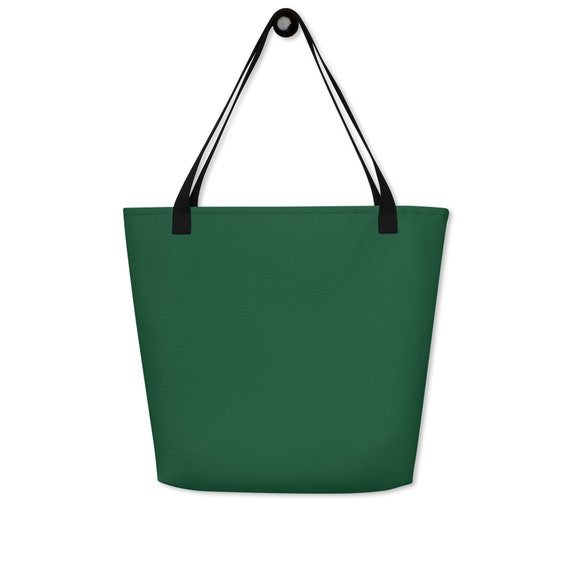 Deep Green Large Tote Bag