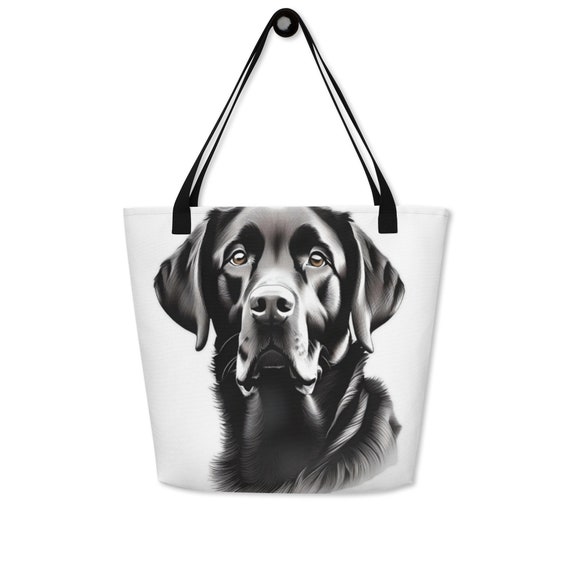 White Labrador Retriever Large Tote Bag