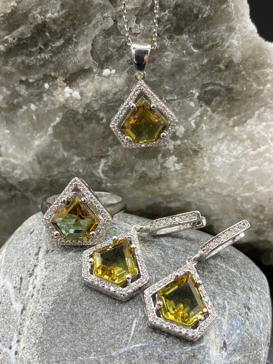 Zultanite Jewelry Set,silverjewelry Set,handmadesilverjewelry Set