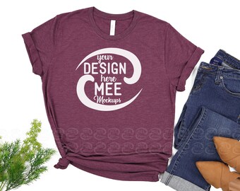 Download Maroon Shirt Mockup Etsy