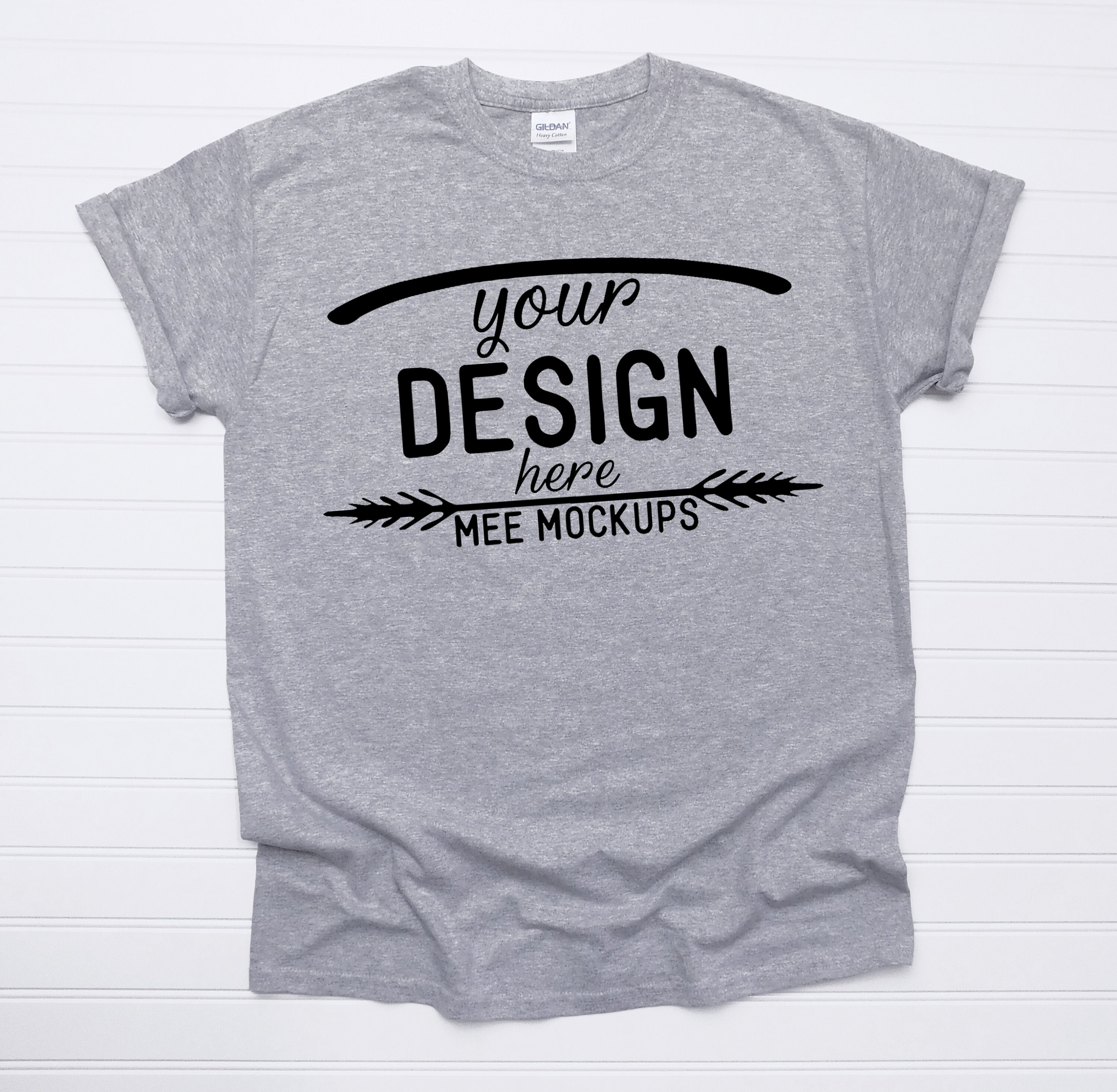 Sports Grey Gildan Mockup T-shirt 5000 Gildan Heavy Cotton | Etsy