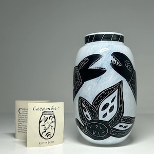 Ulrica Hydman-Vallien Signierte Kunst Glasvase &#39;Caramba&#39; #48733, Kosta Boda Ulrica Hydman Vallien Caramba Vase Nr. 48733