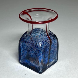 Kosta Boda Bertil Vallien Art Glass Miniature &#39;Meridian&#39; Vase #98929, Bertil Vallien Meridian Vase No. 98929