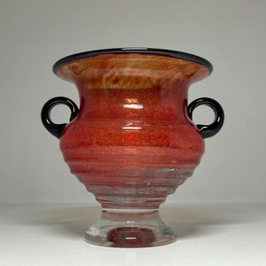 Rare Kosta Boda Monica Backström Large Art Glass Vase, Monica Backström Kosta Boda Limited Edition Atelier Glass Vase