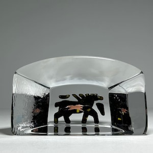 Kosta Boda Bertil Vallien Heavy (3,2 kg) Art Glass Sculpture &#39;&#39;Pegasus&#39;&#39; (model 99515), Bertil Vallien Pegasus Kosta Boda &#39;Viewpoints&#39;