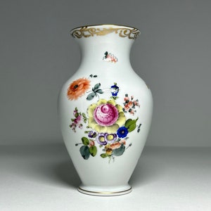 Herend Porcelain Vase Model 7018, Herend Hungary Hand Painted Porcelain Vase #7018, Herend Floral Vase