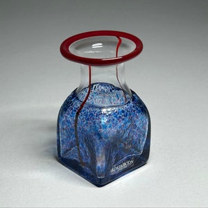 Kosta Boda Bertil Vallien Art Glass Miniature &#39;Meridian&#39; Vase #98929, Bertil Vallien Meridian Vase No. 98929