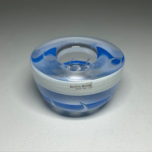 Kosta Boda Monica Backström Art Glass Candleholder &#39;&#39;Tonga&#39;&#39;, Monica Backström &#39;Tonga&#39; Kosta Boda Glass Candle Holder