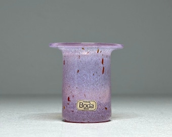 Kosta Boda Bertil Vallien Signed Art Glass Miniature Vase #5, Bertil Vallien Boda Afors Miniature Vase No 5