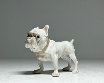 Bing and Grondahl Porcelain Figurine #1676 Bulldog, B&G Bulldog Figurine by Dahl-Jensen, Bing and Grondahl Bulldog Figurine