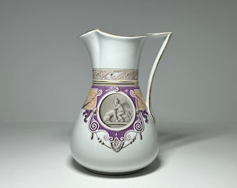 Antique Aluminia Copenhagen Faience Pitcher Designed by Philip Schou, Aluminia Milk Jug Rebecca, Aluminia Rebecca Pitcher