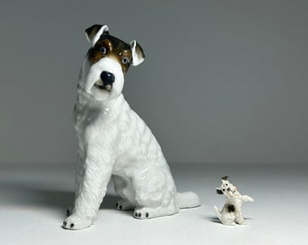 Set of 2 Rosenthal Terrier Dogs Figurine and , Rosenthal Max Hermann Fritz Figurine, Rosenthal German M. Fritz