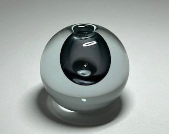 Strombergshyttan Miniature Art Glass Vase by Asta Strömberg, Strömbergshyttan Sweden Art Glass Crystal Vase, Asta Stromberg Vase