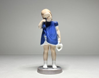 Bing and Grondahl Figurine #2246 Spilt Milk, Bing and Grøndahl Porcelain Figurine Number 2246, B&G Figurine Girl with Spilt Milk
