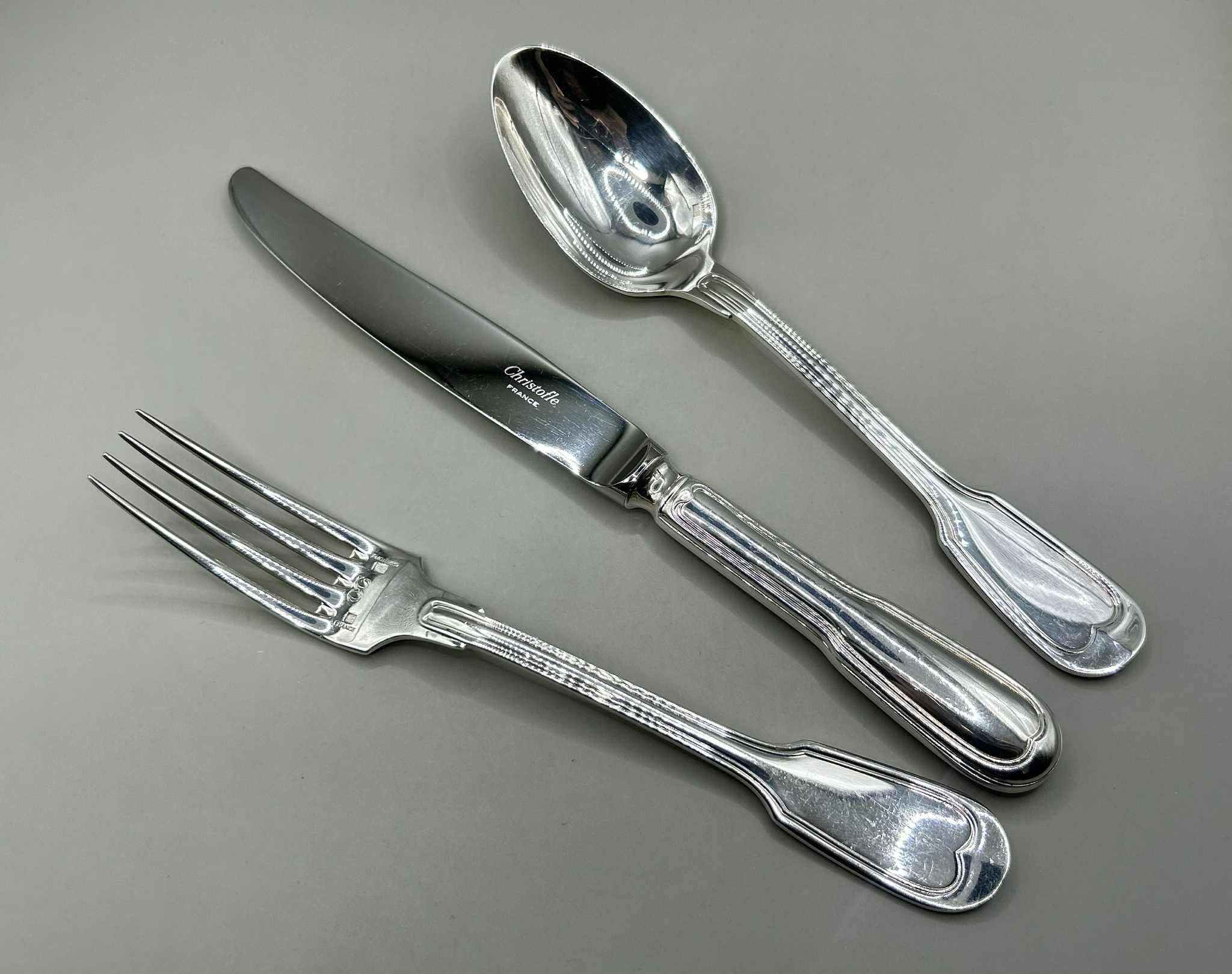 19世紀 フランス CHRISTOFLE アンティーク 4本セット Renaissance by Christofle France Sterling Silver Flatware Service