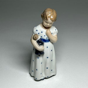 Royal Copenhagen Figurine Girl with Doll #3539, Royal Copenhagen Girl with Doll Figurine, Royal Copenhagen Figurine 3539 by Adda Bonfils
