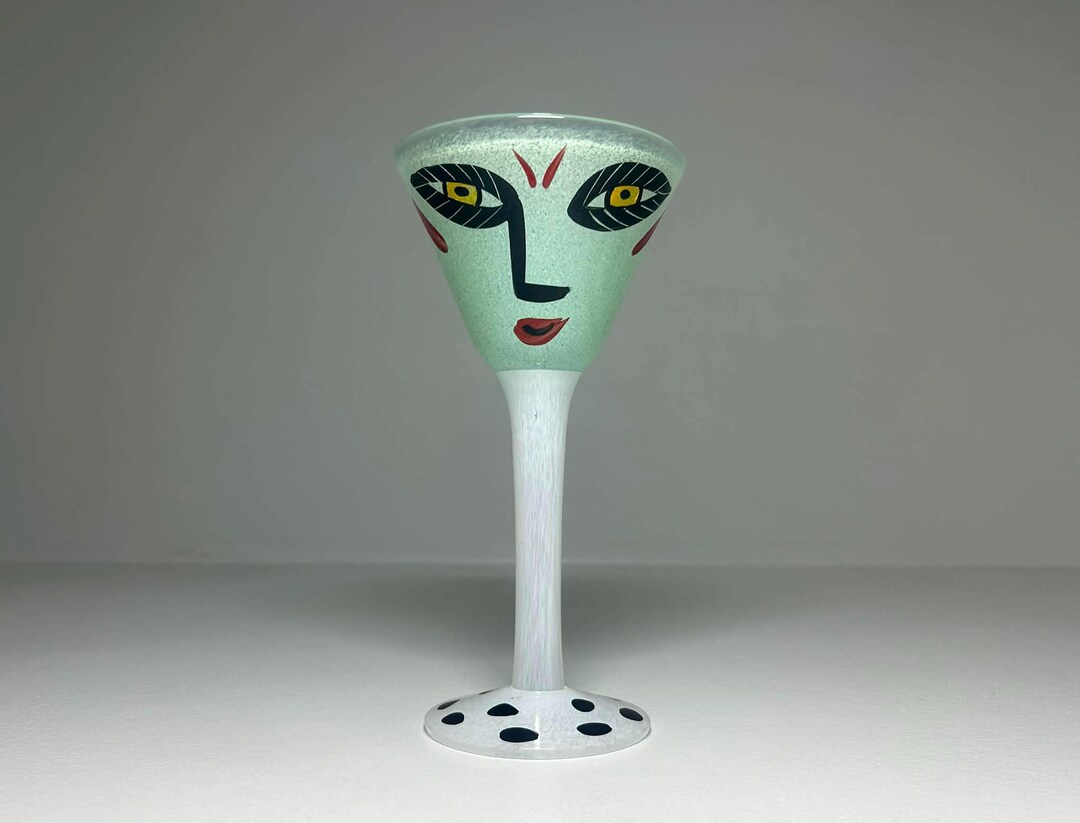 Kosta Boda Ulrica Hydman-vallien Open Minds Art Glass Wine Goblet