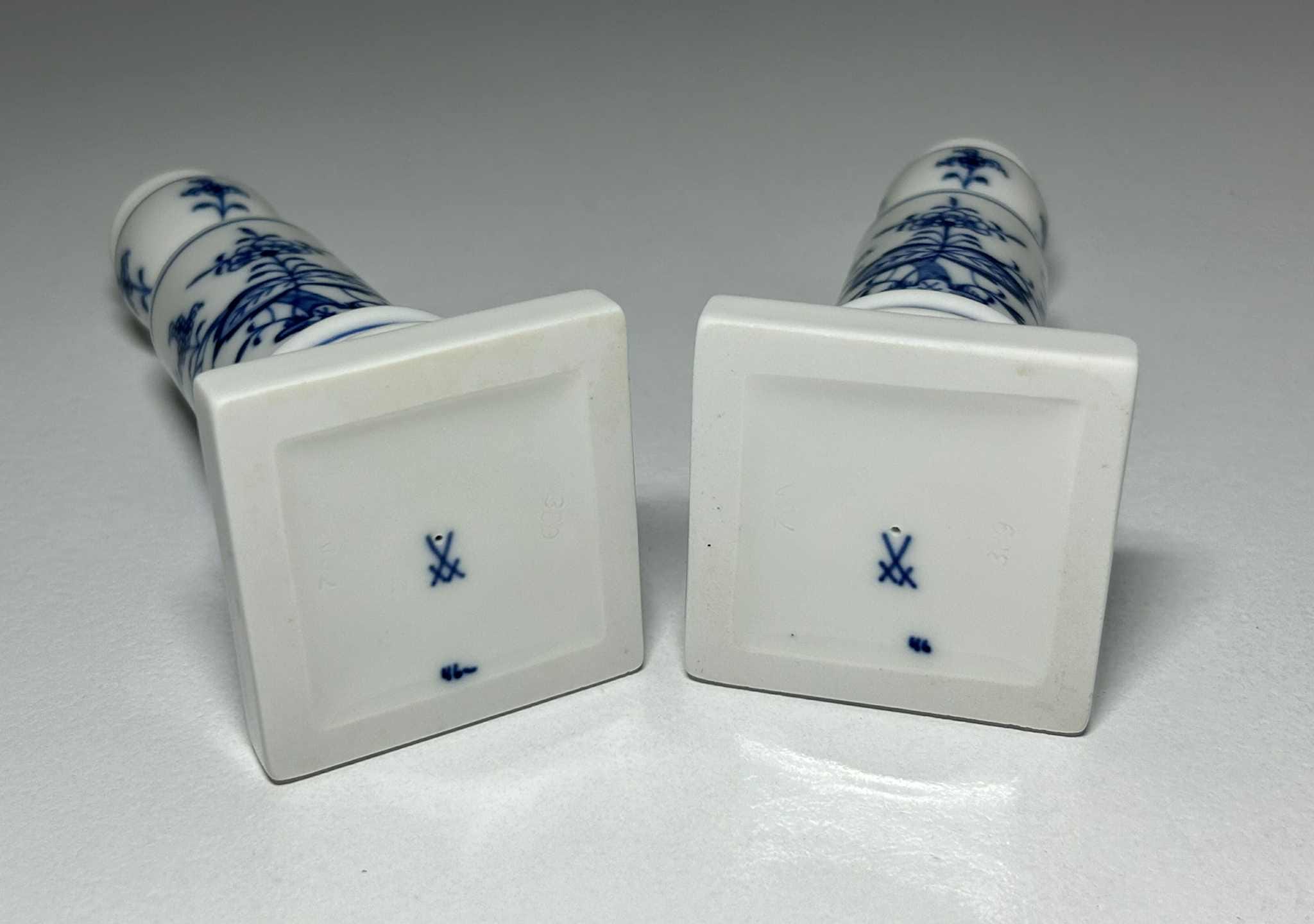 マイセン ブルーオニオン キャンドルスタンド 2 個セット、マイセン