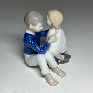 Bing and Grondahl Figurine #2367 Hairdresser, Bing and Grøndahl Porcelain Figurine, B&G Figurine Children Playing