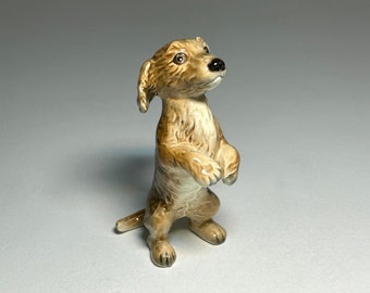 Statuetta Goebel 'Bassotto', statuetta in porcellana Goebel Germania cane mendicante, statuetta cane Goebel, statuetta cane bassotto Goebel