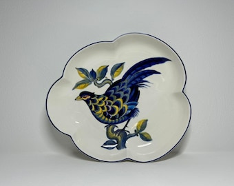 Royal Copenhagen Blue Pheasant Porcelain Serving Dish, Royal Copenhagen Blue Pheasant Christian Joachim Bowl