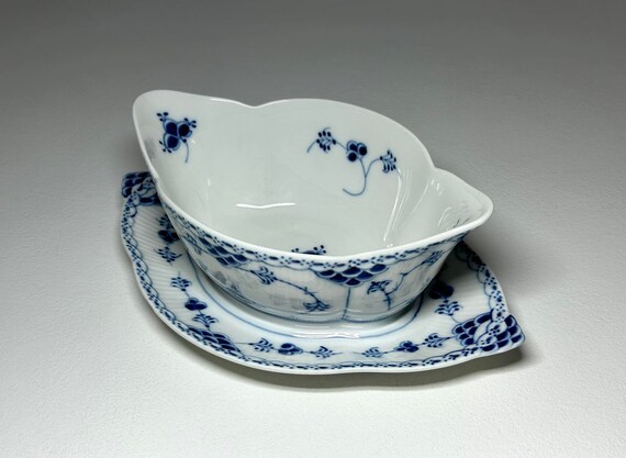 ロイヤルコペンハーゲン ブルーフルッテッド ハーフレース ソースボート