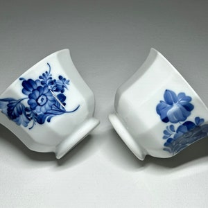 Royal Copenhagen Blue Flower Porcelain Bowls 10/8501, Set of 2 Royal Copenhagen Blue Flower Sugar Bowl No 8501