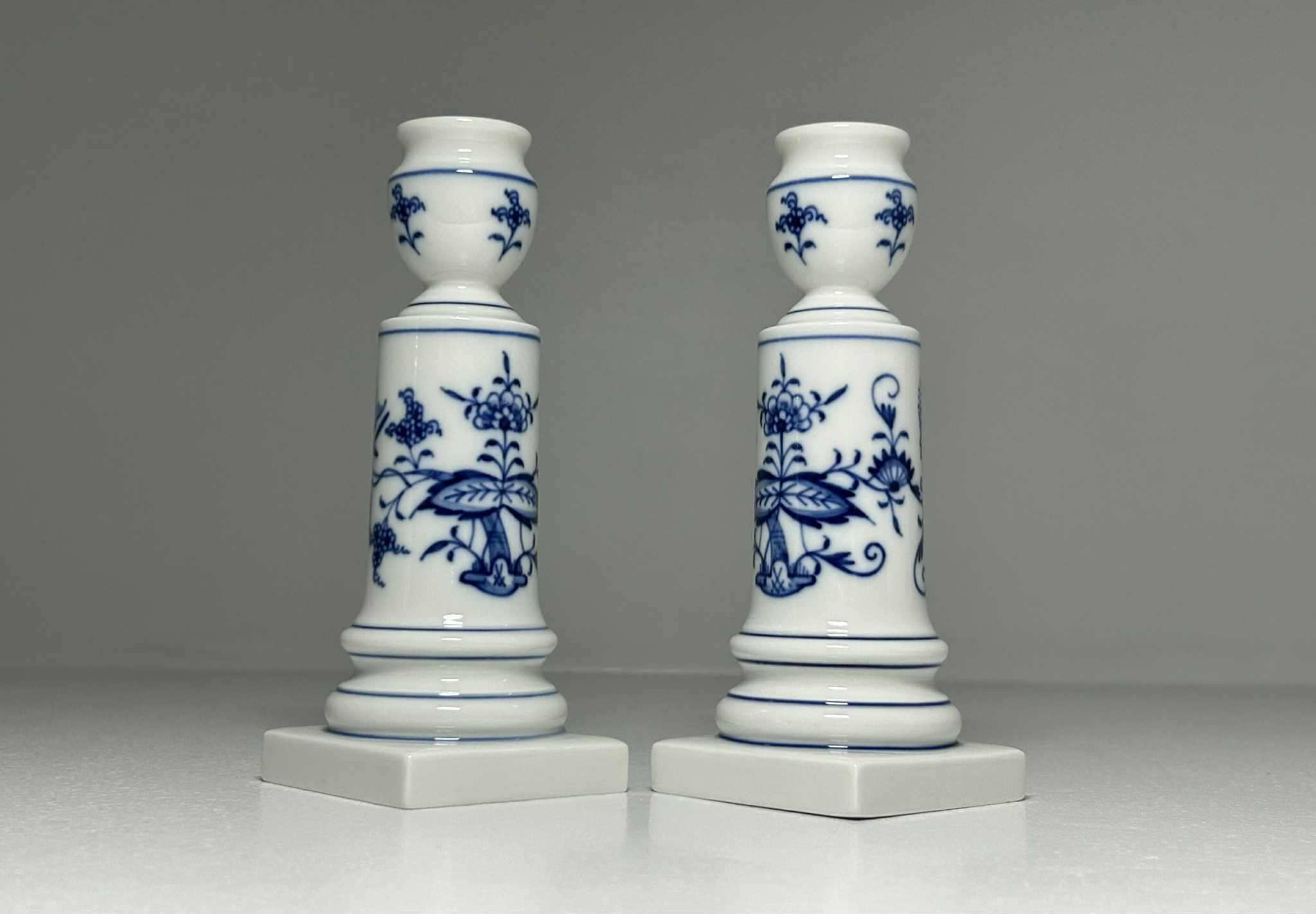 マイセン ブルーオニオン キャンドルスタンド 2 個セット、マイセン