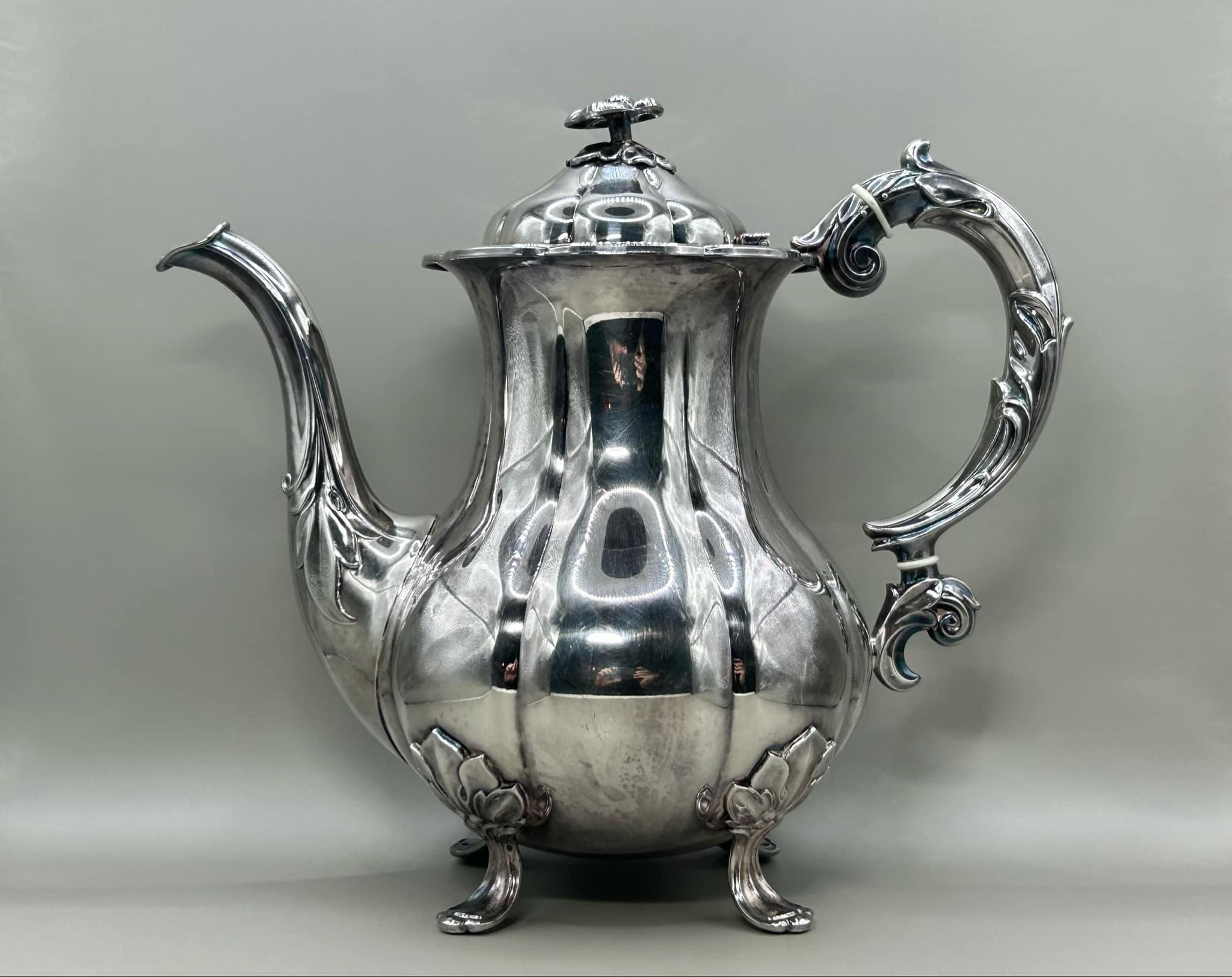 COHR Denmark Nickel Silver Large Coffee Pot, Cohr Denmark