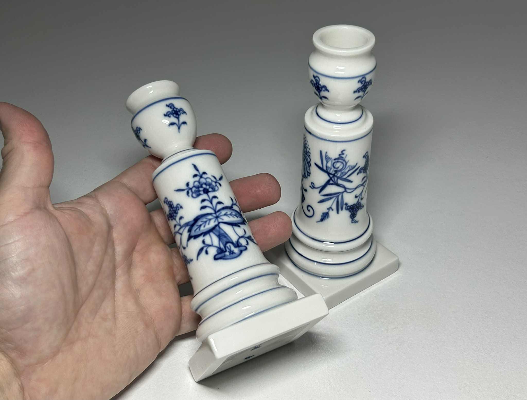 マイセン ブルーオニオン キャンドルスタンド 2 個セット、マイセン